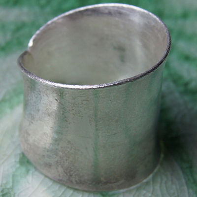 Smooth ring Thai Karen hill tribe silver hand made Size 6,7,8,9.5 Adjustable ของขวัญแหวนเรียบไทยเงินแท้ งานเงินแท้ ขนาดปรับได้