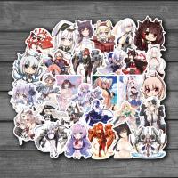 Toystoreshop สติกเกอร์เด็กผู้หญิงอนิเมะ AZUR LANE 50ชิ้น/แพ็คสำหรับแล็ปท็อปรถจักรยานยนต์จักรยานโทรศัพท์สติกเกอร์รูปลอกสติ๊กเกอร์ไวนิล