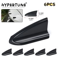 UV-protected weatherproof 6pcs Black Car EVO-Style PP Roof Shark Fins Spoiler Wing Kit Vortex Generator HT-WSS11