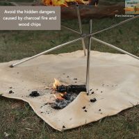 WinnerYou Outdoor Fire-proof Cloth BBQ Insulation Mat High Temperature Resistant Glass Fiber Silicone Coating Fire Blanket Fireproof