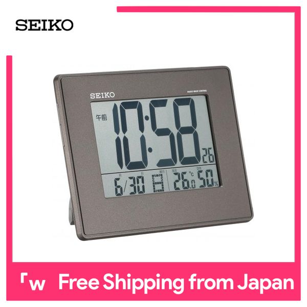 SEIKO CLOCK Alarm clock Radio wave digital Weekly Alarm Calendar White SQ774W 