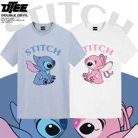 เสื้อยืดแบรนด์ร่วม Stitch ชุดคู่ชายหญิงฤดูร้อนการ์ตูนอินเทรนด์แบรนด์ Star Baby