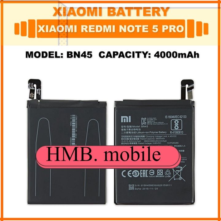 แบตเตอรี่-แท้-original-xiaomi-redmi-note-5-pro-battery-model-bn45-4000mah-ส่งตรงจาก-กทม-รับประกัน-3เดือน