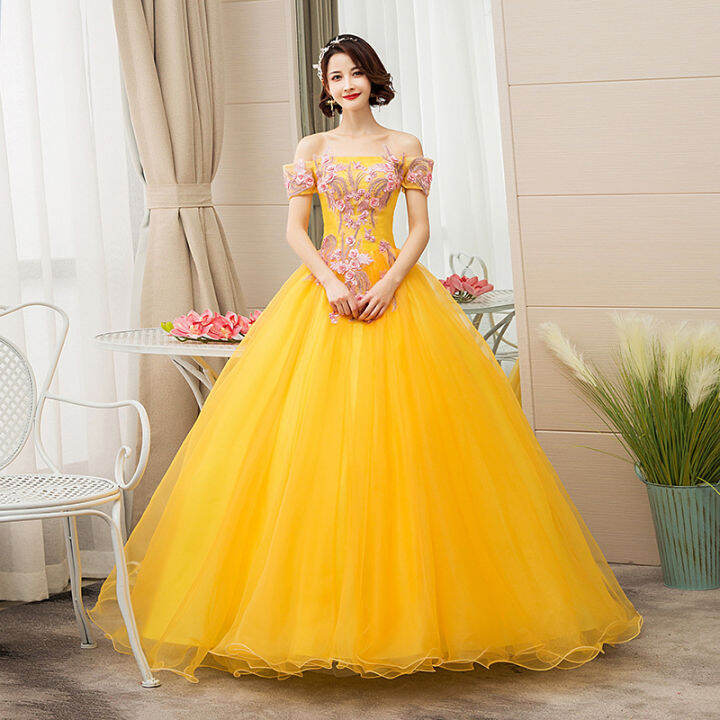 EAGLELY Yellow Prom Formal Event Wedding Sponsors Outfit Glitz And Glam