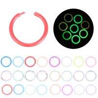 8pcs/lot 16G Bioplast Flexible Nose Hoop Rings Septum Clicker Piercings Segment Hinged Nose Lip Earring Helix Piercings Jewelry