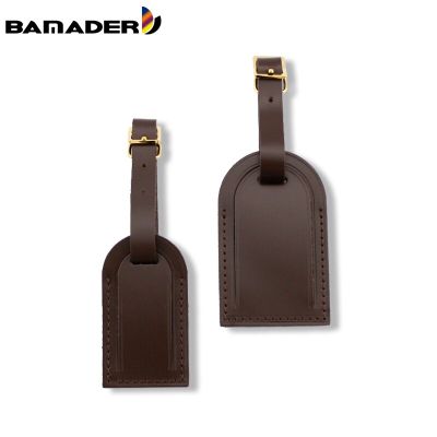 BAMADER Leather Luggage Tag DIY Bag Pendant Decoration Accessory Plane Baggage Boarding Tag Quality Travel Accessories