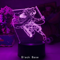 Newest Acrylic 3d Lamp Levi Ackerman Attack on Titan for Home Room Decor Light Child Gift Levi Ackerman LED Night Light Anime