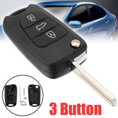 dfthrghd Mayitr 1pc Car Key Cover 3 Button Remote Key Fob Case For Kia Ceed Picanto Sportage For Hyundai i20 i30 ix35
