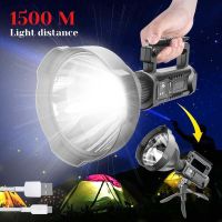 ไฟฉายแรงสูง ไฟฉาย T6 LED Torchlight 100000lm Powerful Flashlight ไฟฉายชาร์จได ไฟฉายเดินป่า ไฟฉายแรงสูง USB LED Torch Flashlight Rechargeable 18650 battery SK1194