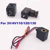 GOGOATC 3V/4V110/120/130 Inner dia.7mm 8mm wire lead/plug light type solenoid valve coil 24VDC 12V DC 220V AC 110V AC 36V Valves