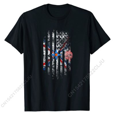 Assyrian American Flag - Assyria And USA Pride T-Shirt Top T-shirts Graphic Normal Cotton Men Tops T Shirt Normal