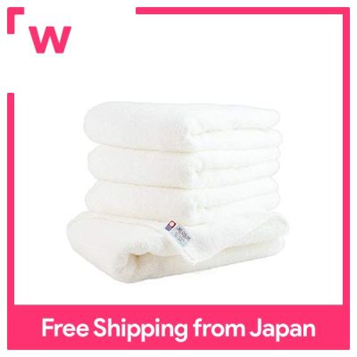 ผ้าขนหนูได้รับการรับรองจาก Imabari ผลิตในประเทศญี่ปุ่นผ้าเช็ดตัว Imabari ผ้ากันกลิ่นและแบคทีเรีย (สีขาวผ้าเช็ดตัว)