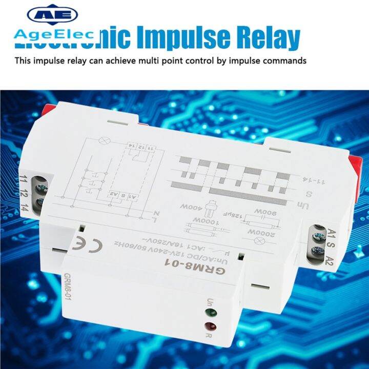 Age Elec GRM801 Electronic Impulse Latching Relay with Memory Function