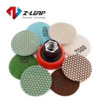 Z-LEAP 2 inch Diamond Polishing Pads Grit 800- 7000 Flexible Resin Sanding Discs Grinding Disc