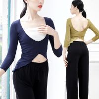 ✎ 2022 New Classical Jazz Yoga Body Positive And Negative Two-Wear Beautiful Back Dance Top Womens Modern Dance Practice Clothing