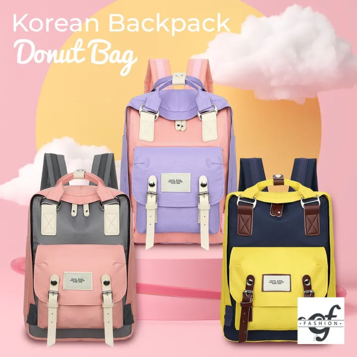 Doughnut Backpack Korean Back pack Anello Backpack Bagpack Macaroon