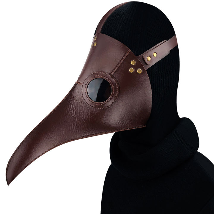 european-and-american-new-steampunk-pu-leather-plague-doctor-mask-head-cover-halloween-bar-prop-gift