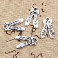 hot【DT】 30pcs Charms Ballet Shoes Slippers 20x13mm Antique Color Plated Pendants Making Tibetan Jewelry