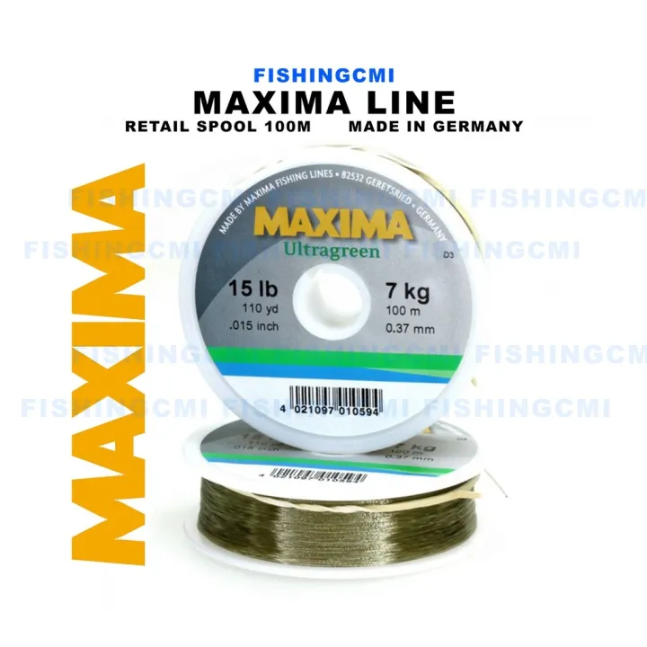 MAXIMA LINE 100 METER SPOOL 2lbs to 20lbs fishingcmi nylon germany
