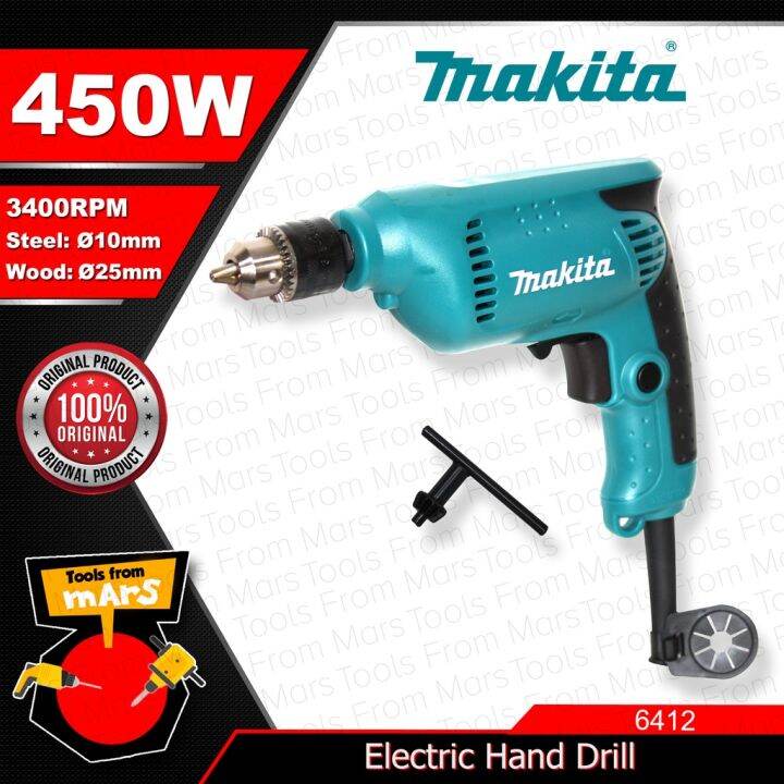 Makita Original Electric Hand Drill 10mm 450w 6412 For Metal And Wood •100 Authentic •tfm 6243