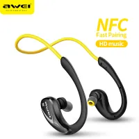 Awei A880BL Neck Hanging Sport earphone In-ear Bluetooth Wireless Earbuds Sweat-proof IPX4 Waterproof Sports headset Built-in Mic Compatible Bluetooth headphone for All Bluetooth mobiles