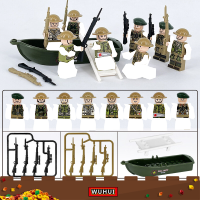 WUHUI 8 + 1ชิ้น SWAT ทหารกองทัพ WW2 Minifigures ของเล่นอาคารชุดของเล่นหน่วยการสร้าง SWAT ทีมตำรวจเมืองทหารรูปทหารอาคารอิฐสำหรับเด็กก่อนวัยเรียนเด็กอายุ3 + เด็กของเล่นเข้ากันได้กับทุกยี่ห้อ