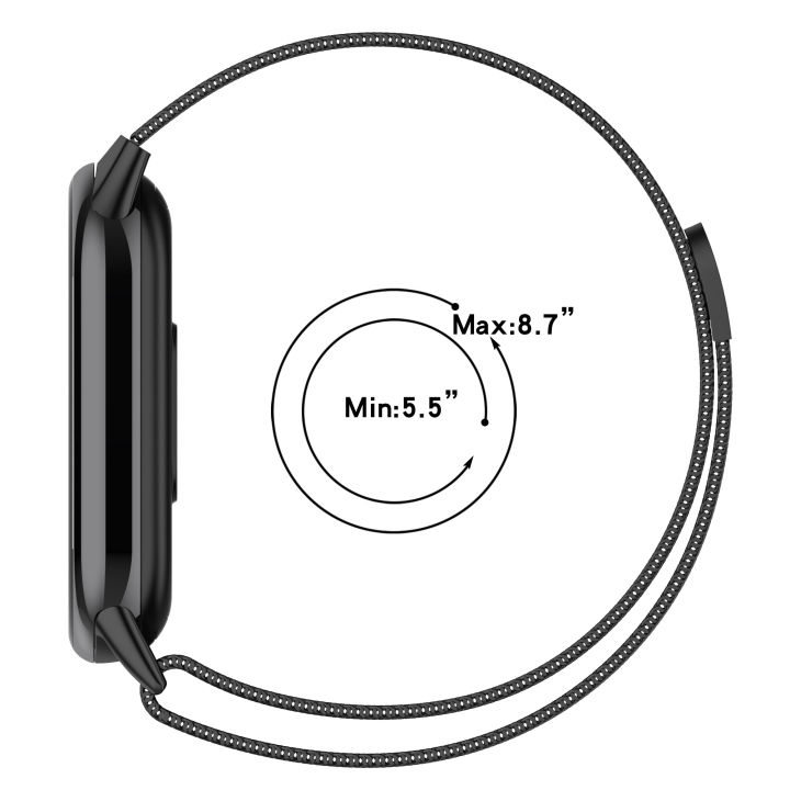 basspal-สำหรับสาย-xiaomi-mi-8กำไลสายสำรองโลหะวงสแตนเลสสายเหล็กแบบมิลานสำหรับ-xiao-mi-miband-8อุปกรณ์เสริม