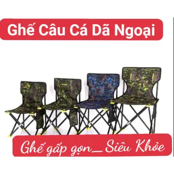 Mua Ghế câu đài rằn ri xanh , hàng cao cấp , full phụ kiện