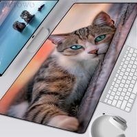 Mousepad Custom High Definition Keyboard Pad แผ่นรองเมาส์ Mousepad เครื่องเกมแมวน่ารักพรมแล็ปท็อปยางธรรมชาติแผ่นรองเมาส์นุ่ม