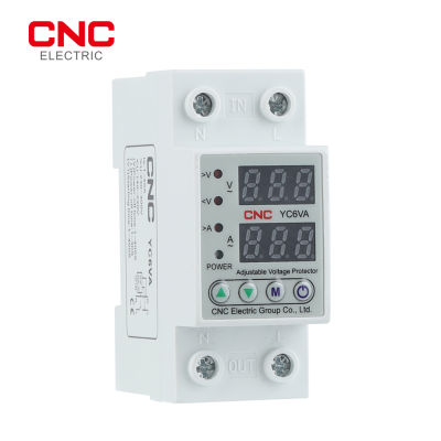 CNC YC6VA จอแสดงผล LED คู่230โวลต์ราง Din ปรับภายใต้แรงดันไฟฟ้าปัจจุบันอุปกรณ์ป้องกันป้องกันรีเลย์