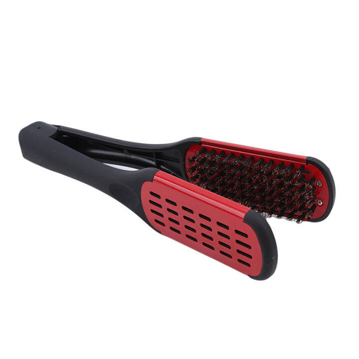 1pcs-2020-new-hot-sale-hair-straightener-ceramic-straight-hair-double-brush-v-shaped-comb-clip-painless-styling-tools