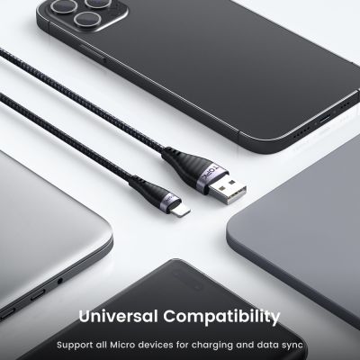 TOPK AN15 Micro USB Type C Cable Fast Charging Phone Charger Cables for Xiaomi Samsung