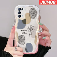 JIUMOO เคสสำหรับ OPPO Reno 5 5G Reno 5K 5G เคส X3 Lite แบบเรียบง่ายเคสเนื้อครีมนิ่มกันกระแทกเคสโทรศัพท์โปร่งใส TPU ป้องกันการตกหล่นเจลฝาครอบป้องกันเลนส์กล้องถ่ายรูป