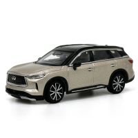 Infiniti Qx60 2022 1:64รถโมเดล Diecast ของเล่นขนาดเล็กล้อยางกล่องแสดงอะคริลิคด้านหน้า