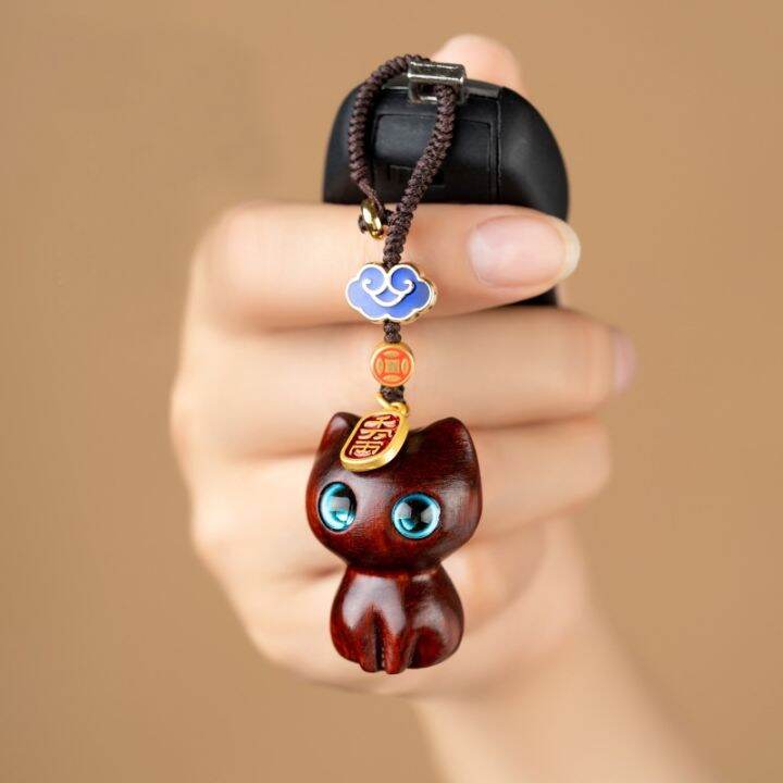 kawaii-home-room-car-decor-accessories-sculptures-figurines-cute-ebony-cat-pendant-decoration-key-charm-ornaments-free-shipping