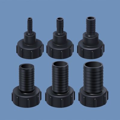【YF】❁  IBC Inlet 60mm Coarse thread to 1/2  3/4  1  2 inch Hose black Pipe Garden Lawn Accessories