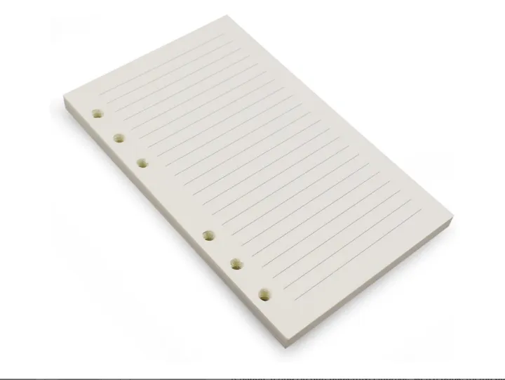 6Ring A6 Binder/Planner Refill Paper Lined White Paper 45 Sheets