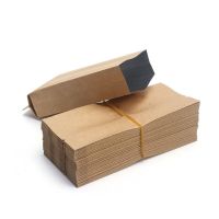 50pcs Tea Packaging Bags Kraft Paper Bags Heat Seal Open Top Inner Foil Stand Up Pouches for Food Nuts Gift Packing Storage Bag