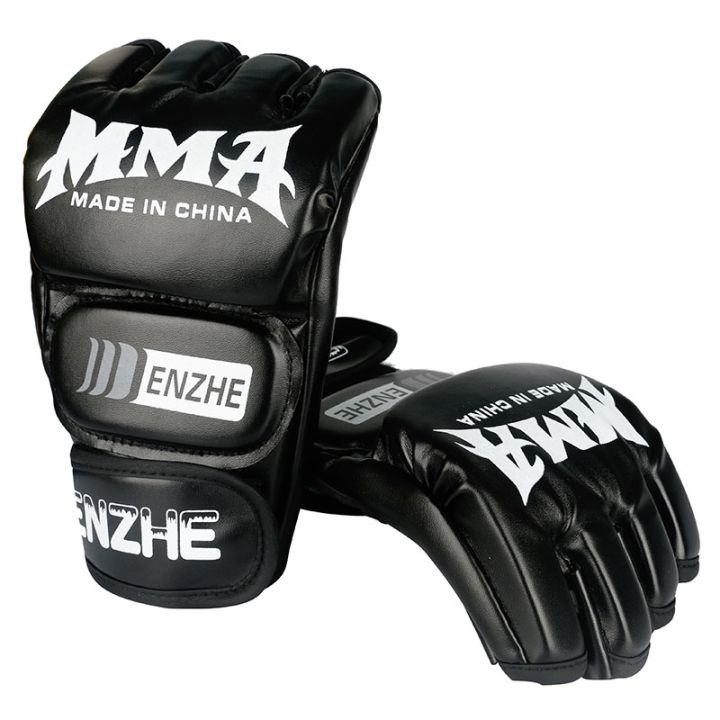 5-color-half-mitts-mma-boxing-gloves-sanda-sports-pu-leather-muay-thai-boxing-professional-guantes-de-boxeo-hand-protective-gear