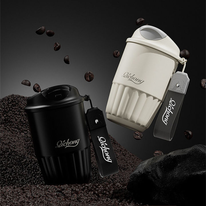 favormax-410มล-ถ้วยกาแฟพกพาเซรามิคสเตนเลส316แบบธรรมดาที่เก็บของในรถเก็บความร้อนเย็นความจุเยอะแก้วน้ำคู่