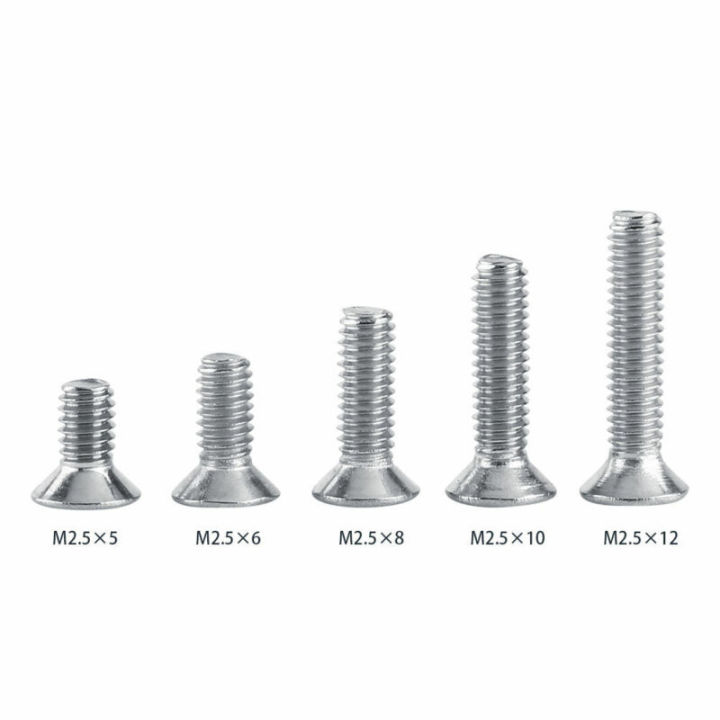 25pcs-m2-5-m3-m4-304-a2-stainless-steel-torx-screws-flat-head-countersunk-hex-sockets