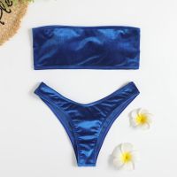 hotx 【cw】 Bikinis 2023 Bandeau Swimsuit Swimwear Female Beachwear Bathers Bathing Swim