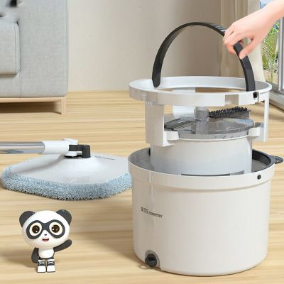 Automatic Spin Mop Wooden Floor Cleaning Flat Mop Microfiber Pads Floor Mop With Bucket Household Magic Sewage Separation Lazy