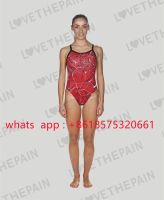 Women 39;s One Piece Swimsuit Competition Training Swimwear Training Fitness Swimsuit 2023 Usa Challenge Back One Piece Swimsuit