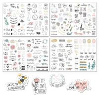 230pcs Wedding Bliss Stickers Waterproof Removable Wedding Theme Love Eucalyptus Engagement Plan Cute Stickers Gift Packing Stickers