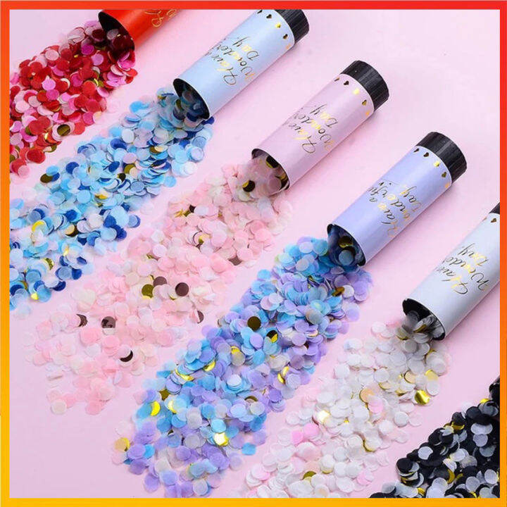 【In Stock】6pcs Paper Confetti Cannons Poppers Biodegradable Wedding ...