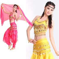 hot【DT】 6 Colors Belly Pant  Top Belt Ballroom Costume 3PCS/SET Costumes Cheap Price