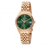 ESPRIT นาฬิกาข้อมือรุ่น Stainless SteelRose GoldDark Green ES1L340M0085