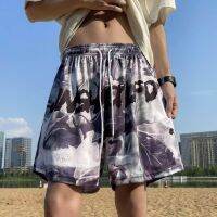 ▤ Tide Brand Street Camouflage Tooling Shorts Mens Summer Retro Loose All-Match Wide-Leg Sports Five-Point Pants Beach Pants Tide