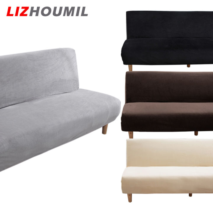 lizhoumil-ผ้าคลุมโซฟาแบบพับได้หนา-ไม่มีที่วางแขนป้องกันเฟอร์นิเจอร์ที่คลุมโซฟายืดได้สูง